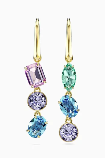 أقراط جيما معدن مطلي بذهب عيار 18‏