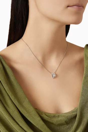 قلادة هايبربولا بدلاية معدن مطلي روديوم‏