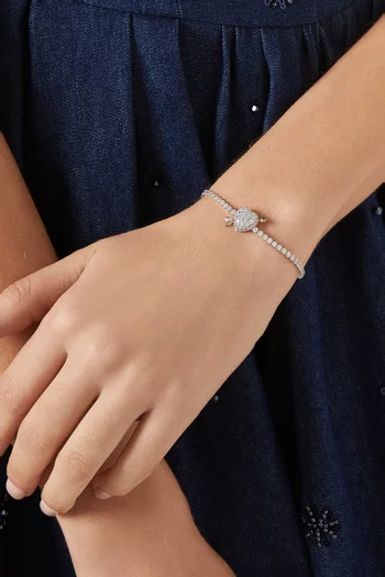 Idyllia Crystal Bracelet in Rhodium