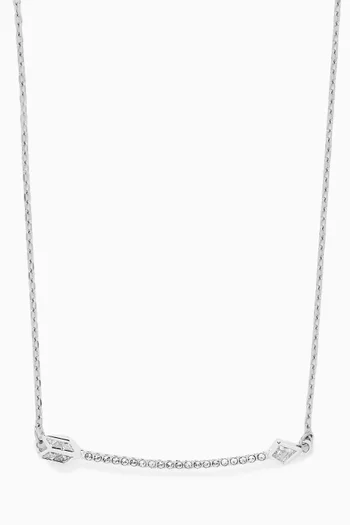 Idyllia Pendant Necklace in Rhodium-plated Metal