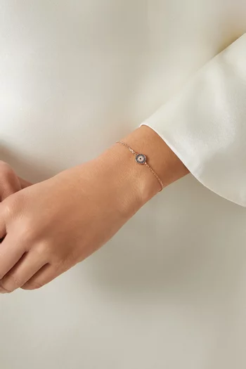 Luckily Evil Eye Bracelet in Gold-tone Metal