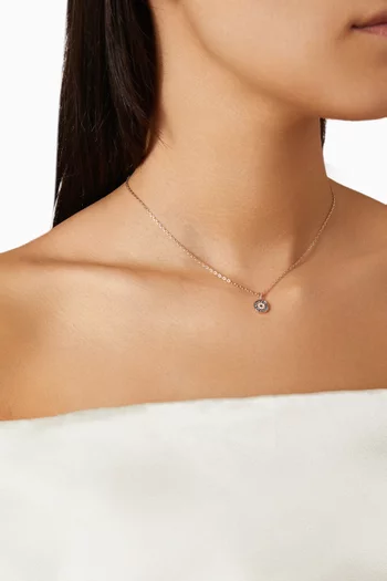 قلادة لاكيلي بدلاية عين الحسود معدن مطلي بلون ذهبي