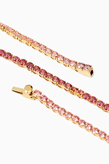 Matrix Tennis Necklace in Gold-tone Metal