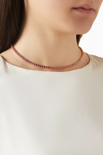 قلادة تنس ماتريكس معدن مطلي بلون ذهبي