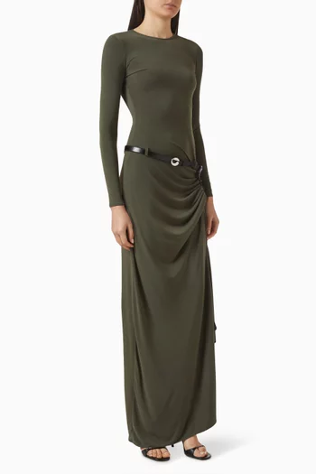 Suspended Belted Dress in Jersey