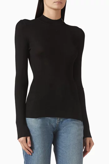 Cassandre Rib Sweater in Silk
