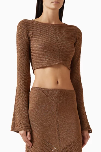 بلوزة رايا قصيرة منسوجة