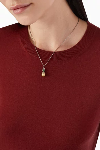 قلادة بدلاية أناناس مينا ومعدن