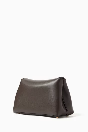 Mini T-lock Clutch in Smooth Leather