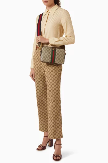 Small Ophidia Crossbody Bag in GG Supreme Canvas