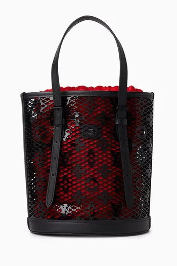 حقيبة باكيت بي إم بتصميم دانتيل بنقشة شعار الماركة