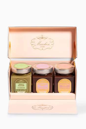 صندوق هدايا يحتوي على 3 برطمانات من الكريمة، 300 غرام