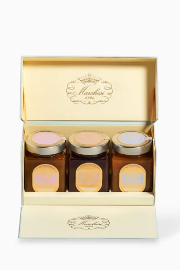 صندوق هدايا مربى يحتوي على 3 برطمانات، 300 غرام