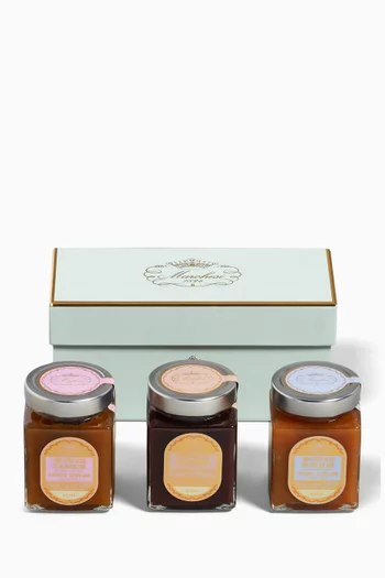 صندوق هدايا مربى يحتوي على 3 برطمانات، 300 غرام