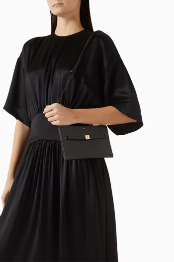 Belted Crossbody Bag in Leather