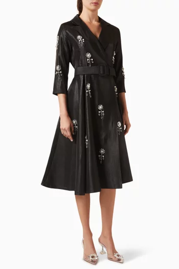 Crystal-embellished Dress in Cotton