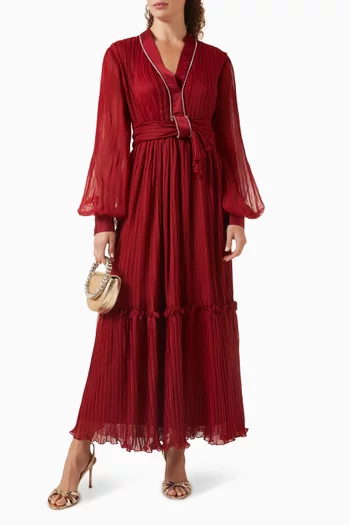 فستان بطبقات متعددة وحزام