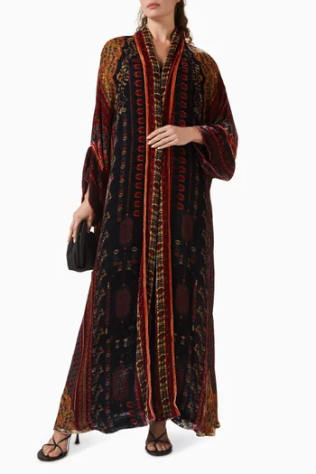 Printed Kimono in Silk Velvet