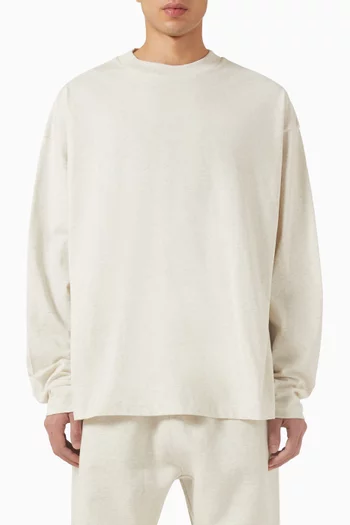 تي شيرت كلاسيكي بتطريز قطن