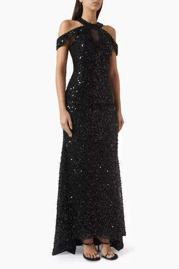 Sequinned Maxi Dress