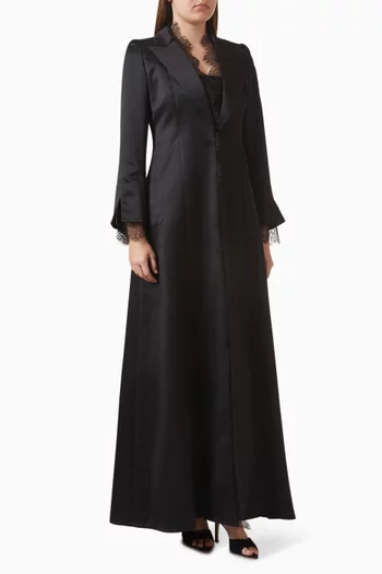 Lace-trim Abaya