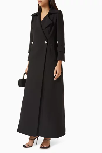 Lapel-collar Abaya