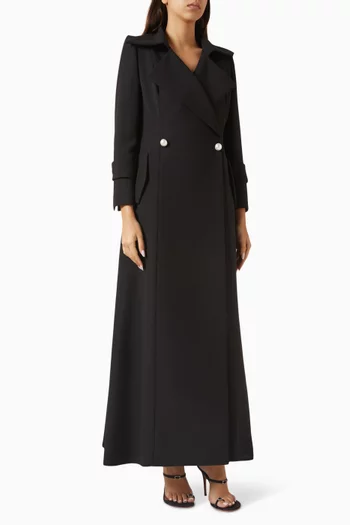 Lapel-collar Abaya