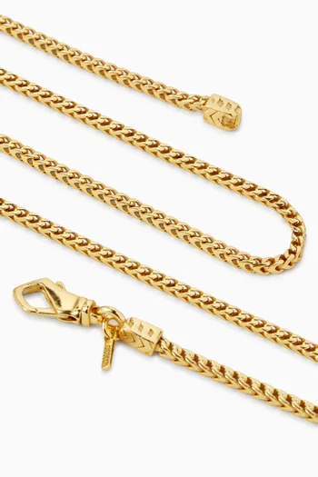 Box Chain Necklace in 24kt Gold-plated Sterling Silver
