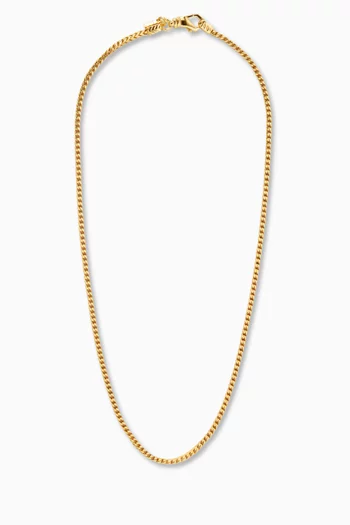 Box Chain Necklace in 24kt Gold-plated Sterling Silver