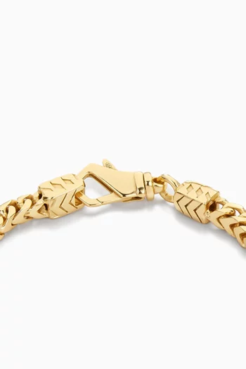 Box Chain Bracelet in 24kt Gold-plated Sterling Silver