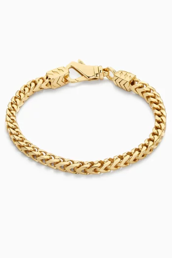 Box Chain Bracelet in 24kt Gold-plated Sterling Silver