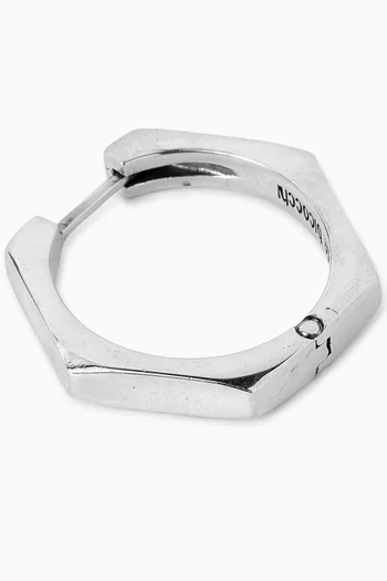 Single Hoop Earring in Sterling Silver