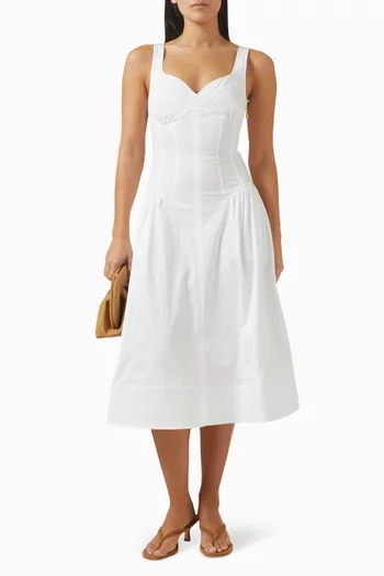 فستان بصدرية بنمط مشد مزيج قطن