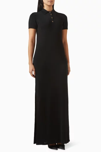 Open-back Knit Dress in Viscose