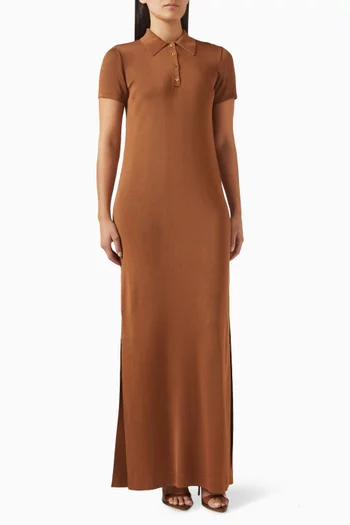 Open-back Knit Dress in Viscose