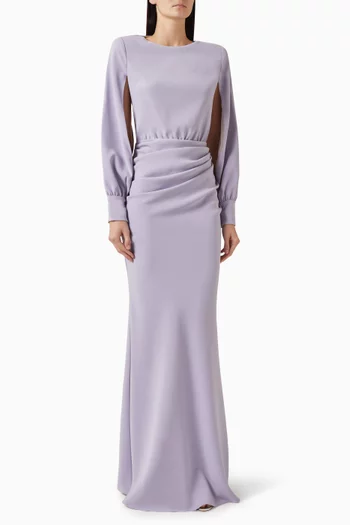 فستان طويل بدرابيه