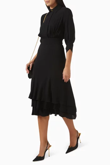 Flounce Dress in Georgette