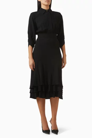 Flounce Dress in Georgette