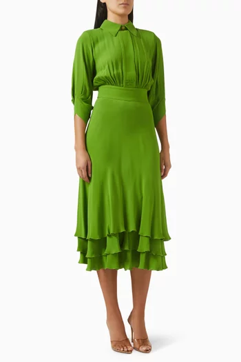 Flounce Dress in Georgette