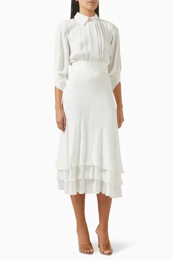 فستان بكشكش جورجيت