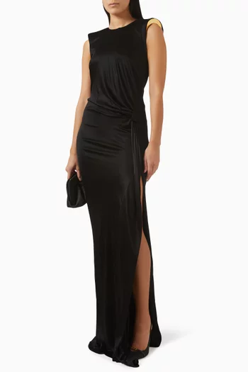 Red Carpet Gown in Shiny Viscose Jersey
