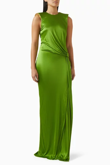 Red Carpet Gown in Shiny Viscose Jersey