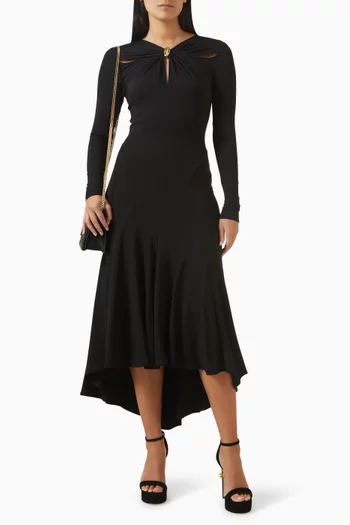 Twist-front Dress in Crepe