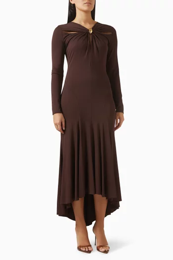 Twist-front Dress in Crepe