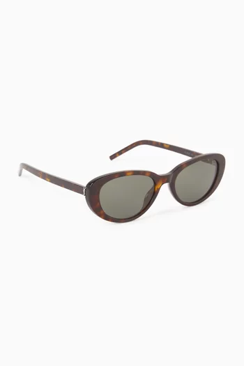 SL M154-002 Oval Sunglasses in Recycled Acetate