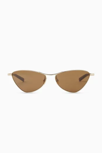 SL 830-004 Cat-Eye Sunglasses in Gold-tone Metal