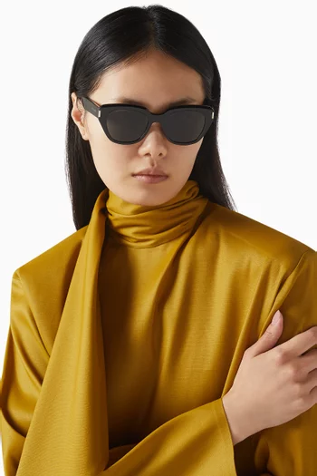 نظارة شمسية إس إل 827-001 بإطار بتصميم عين القطة أسيتات