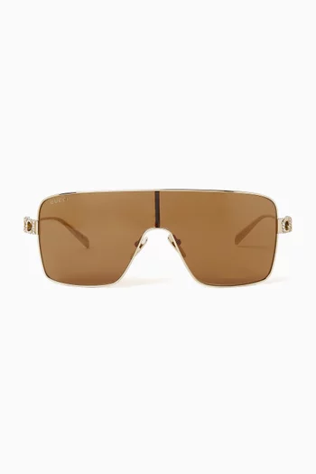 Shield Sunglasses in Metal