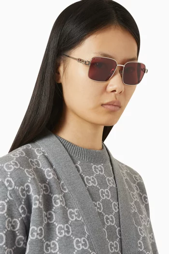 Square Sunglasses in Metal
