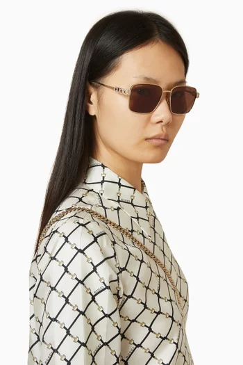 Square Sunglasses in Metal